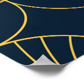 Art Déco Elégance : Motifs Ventilateurs (Coin)