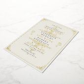 Art Deco Elegant Bruiloft Folie Uitnodiging (Gedraaid)