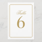 Art Deco Elegant Gouden Tafelnummer (Voorkant)