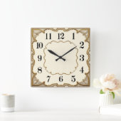 Art Deco Elegant Vierkante Klok (Huis)