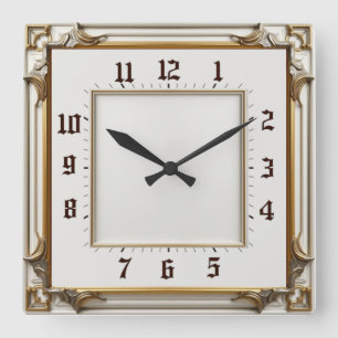 Art Deco Elegant Vierkante Klok