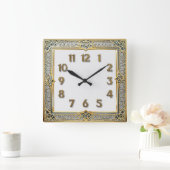 Art Deco Elegant Vierkante Klok (Huis)