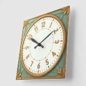 Art Deco Elegant Vierkante Klok (Hoek)