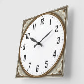 Art Deco Elegant Vierkante Klok (Hoek)