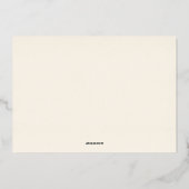 Art Deco Elegant Zwart Goud 20s Classic Folie Uitnodiging (Achterkant)