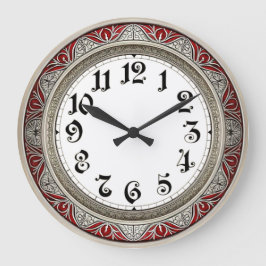 Art Deco Elegante Rode Muur Grote Klok