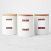 Art deco element in red & black food label voedselcontainer etiket (Flessen)