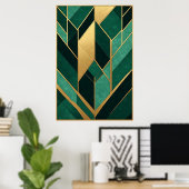 Art Déco Émeraude Vert Or (Bureau à domicile)