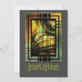 Art Déco En Invitation Verte Et Or (Devant)