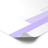 Art déco en lilas avec citation chrétienne Poster (Coin)