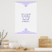 Art déco en lilas avec citation chrétienne Poster (Cuisine)