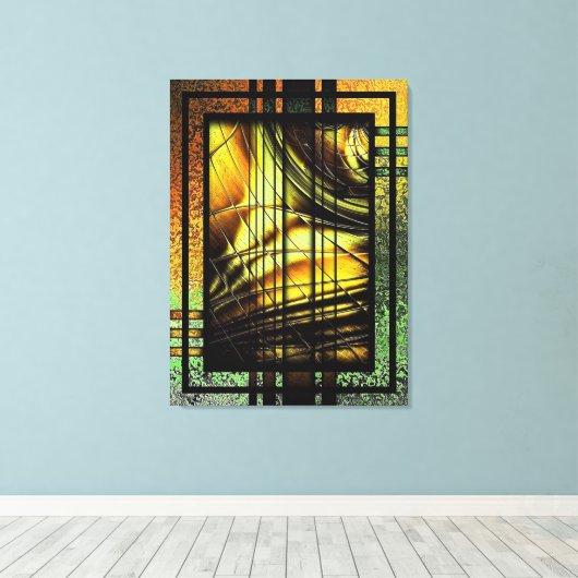 Art Déco En Vert Et Or (Insitu (Plancher de Bois))