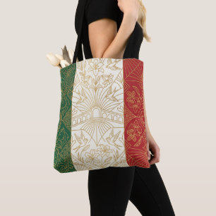 Art Deco Erfgoed Vlag Italië Aangepaste Naam Draagtas
