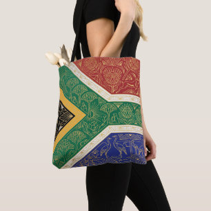Art Deco-erfgoedvlag Zuid-Afrika Aangepaste naam Draagtas