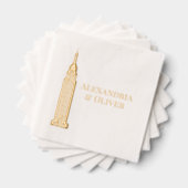 Art Deco ESB NYC Skyline Mariage Couple (Insitu (empilé))