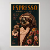 Art Deco Espresso Martini Drink Luiaard Poster (Voorkant)
