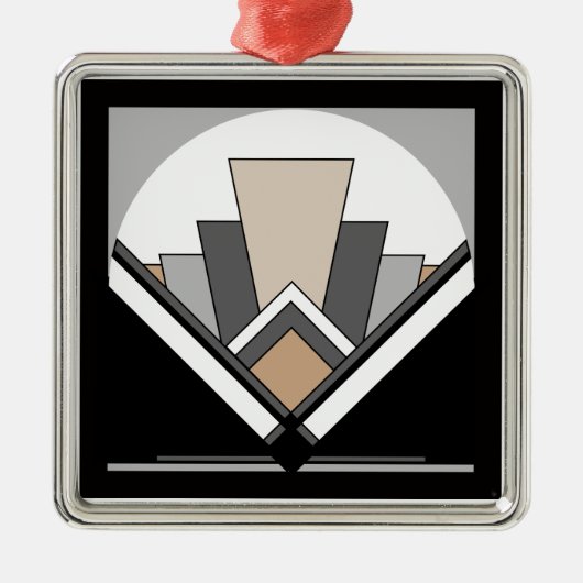 Art Deco-expressie Metalen Ornament (Voorkant)