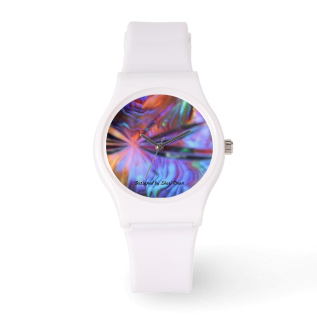 Art Deco Face Black Strap Watch Horloge (Voorkant)