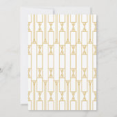 Art Déco Faire-part de mariage Gold White Gay Coup (Dos)