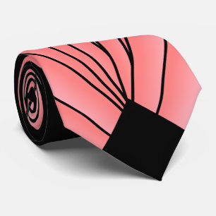 Art Deco Fan Design Roze Stropdas