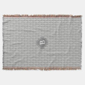 Art Deco Fan Palm Pattern met je Monogram Deken (Voorkant)