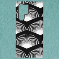 Art Deco Fan Patroon Zwart-wit