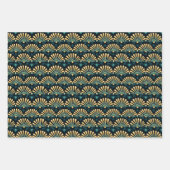 Art Deco Fan Pattern Wrapping Paper Sheets (Voorkant)