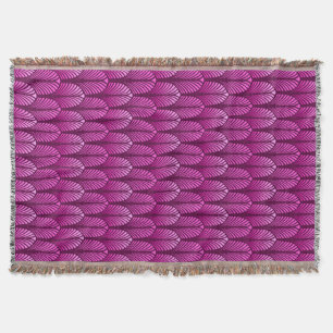 Art Deco Feather Pattern, Amethyst Paars Deken