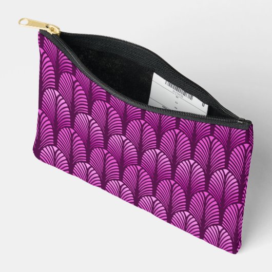 Art Deco Feather Pattern, Amethyst Paars Etui (Open)
