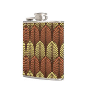 Art Deco Feather Pattern, Dark Brown and Rust Heupfles (Links)