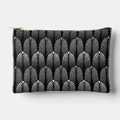 Art Deco Feather Pattern, Silver Grey en Black Etui (Voorkant)