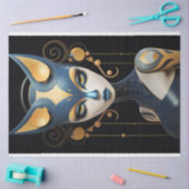 Art Deco Feline met Elegance Decoupage Tissuepapier (Craft)