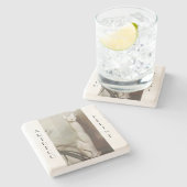 Art Deco  Feline Stenen Onderzetter (Zijkant)