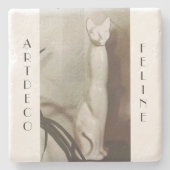 Art Deco  Feline Stenen Onderzetter (Voorkant)