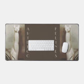 Art Deco Felines  Cat Elegant Brown Bureaumat (Keyboard & Muis)