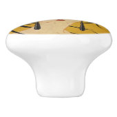 Art Deco Festive Lady Keramische Knop (Zijkant)