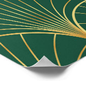 Art déco feuille de palme verte (Coin)