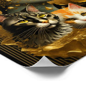 Art Déco Fille et chats (Coin)