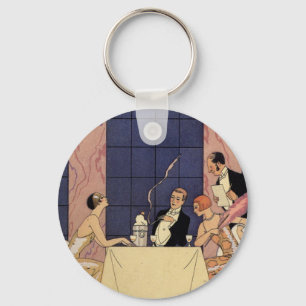 Art Deco Fine Dining Sleutelhanger