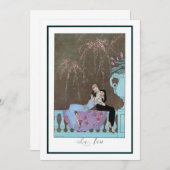  Art Deco Fireworks Le Feu, George Barbier (Voorkant / Achterkant)