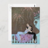  Art Deco Fireworks Le Feu, George Barbier Briefkaart (Voorkant / Achterkant)