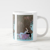 Art Deco Fireworks Le Feu, George Barbier Extra Grote Mok (Rechts)