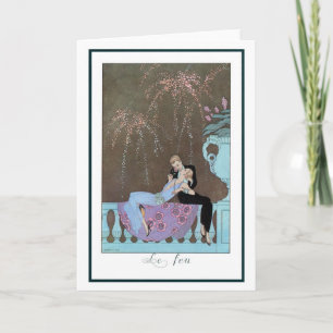  Art Deco Fireworks Le Feu, George Barbier Kaart