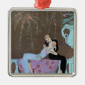 Art Deco Fireworks Le Feu, George Barbier Metalen Ornament (Voorkant)