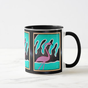 Art Deco Flamingos Mok