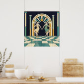 Art Deco Flapper Dancers Poster | 1920s Jazz Dance (Cuisine)