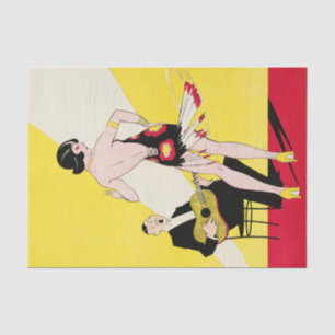 Art Deco Flapper Dansende Bar Scene 1920's Gatsby Tissuepapier