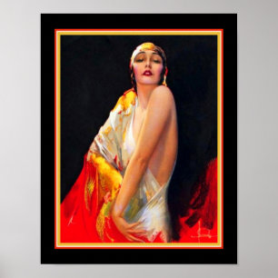 Art Deco Flapper door Rolf Armstrong Poster