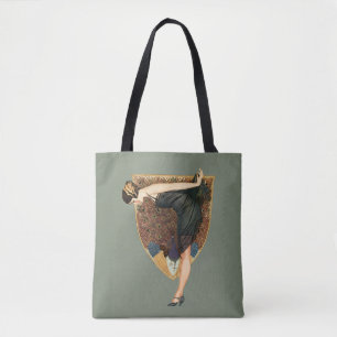 Art Deco Flapper met Pauw in vintage stijl Draagtas