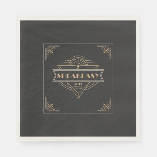 Art Deco Flapper Speakeasy Party (1920) Servet (Voorkant)